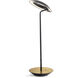Royyo 17.4 inch 11.00 watt Matte Black with Brass Desk Lamp Portable Light in Matte Black With Brushed Brass
